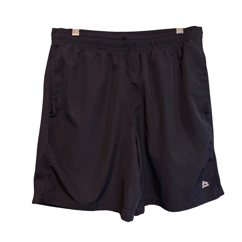 RBX Performance X-Dri Mens Active Shorts Black Medium Elastic Waist Gym Training
